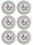 Hermia Juego de Platos de Servicio Lila (6 Piezas)